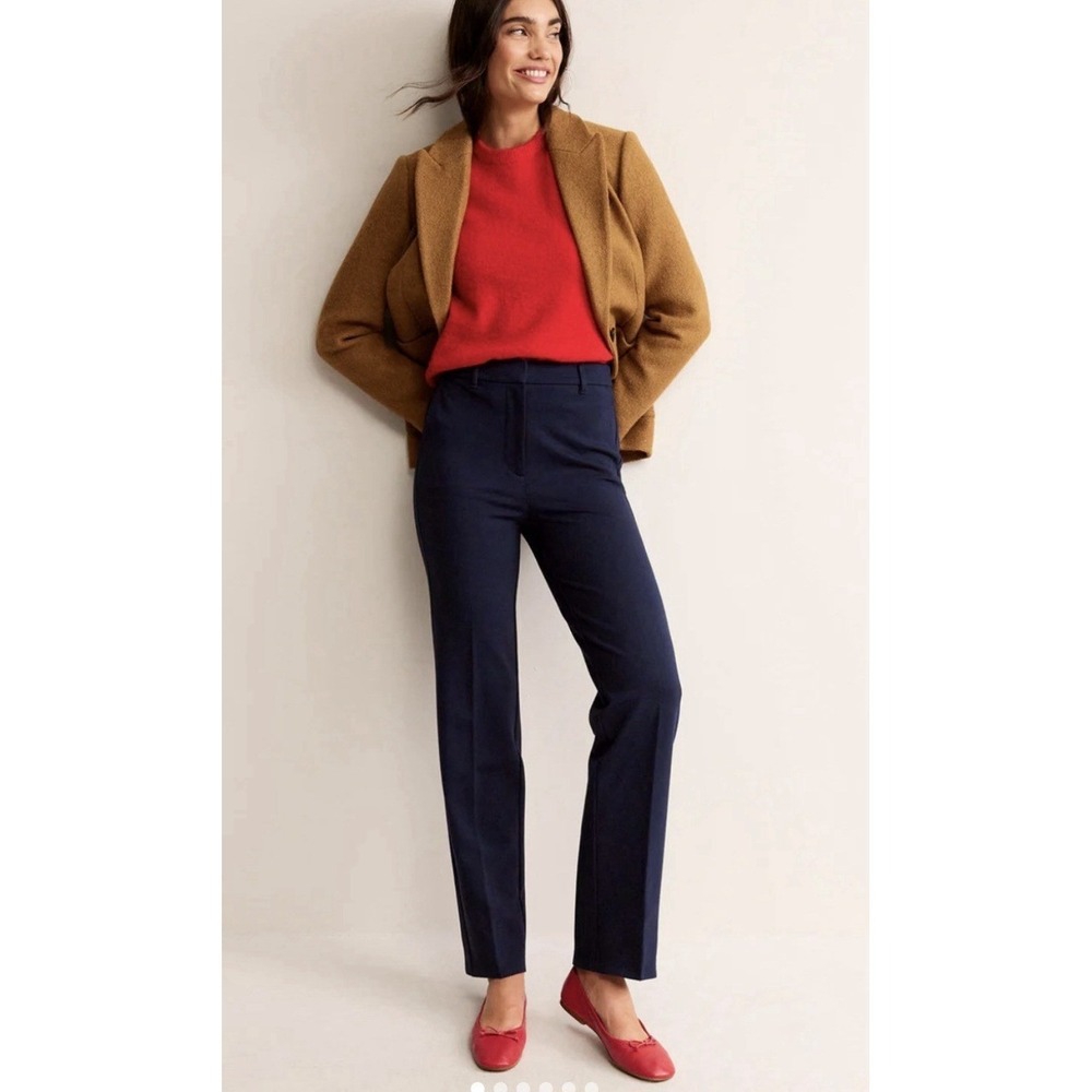 Boden Pimlico Ponte Trousers Navy Dress Pants Women's Size‎ 14L (UK 18L) $149